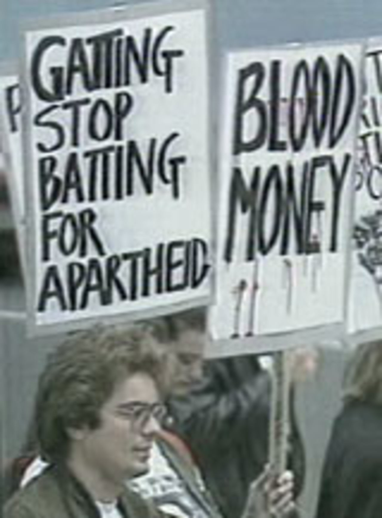 Protests during England's rebel tour of South Africa, 1989
