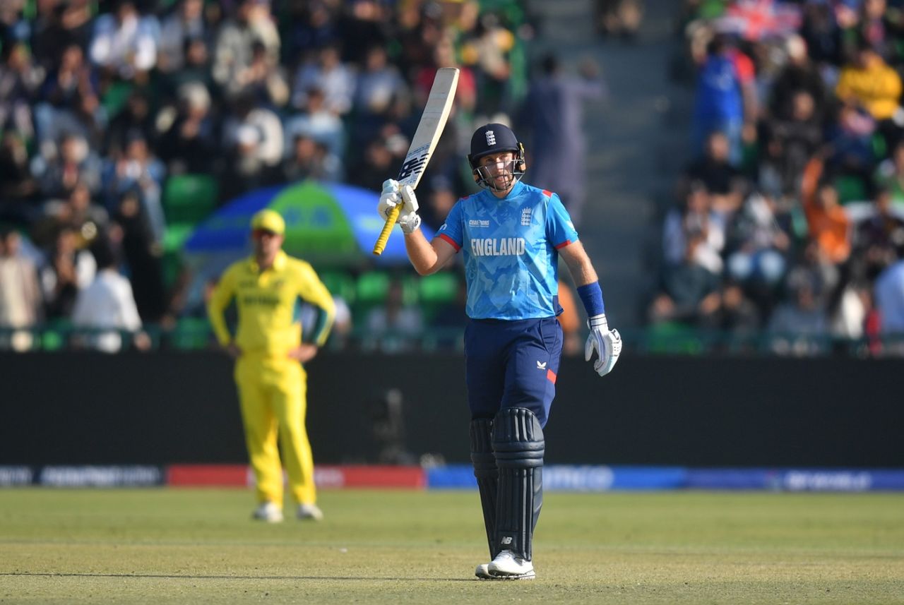 Joe Root raised a half-century off 56 balls, Australia vs England, Men's Champions Trophy 2025, Lahore, February 22, 2025
