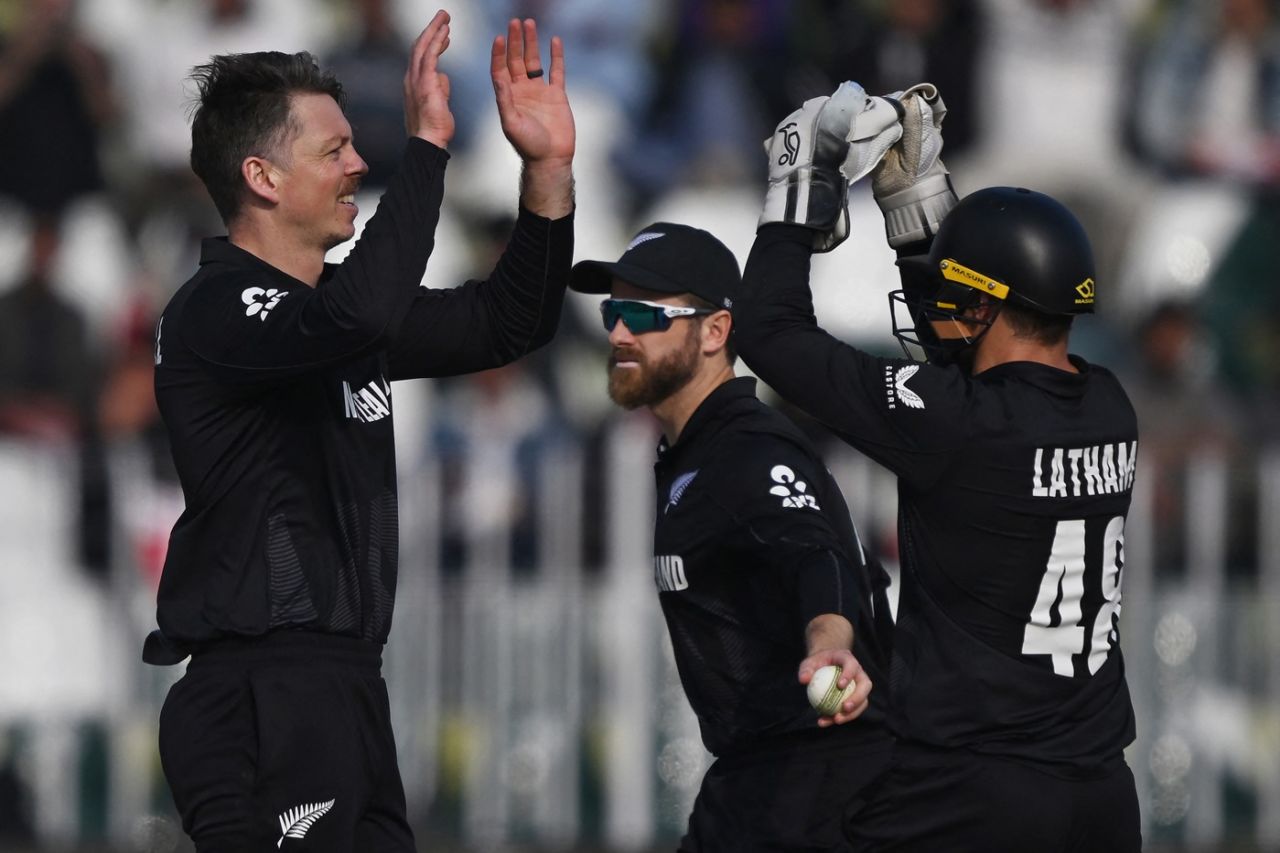 Michael Bracewell ended with figures of 4 for 26, Bangladesh vs New Zealand, Champions Trophy, Rawalpindi, February 24, 2025