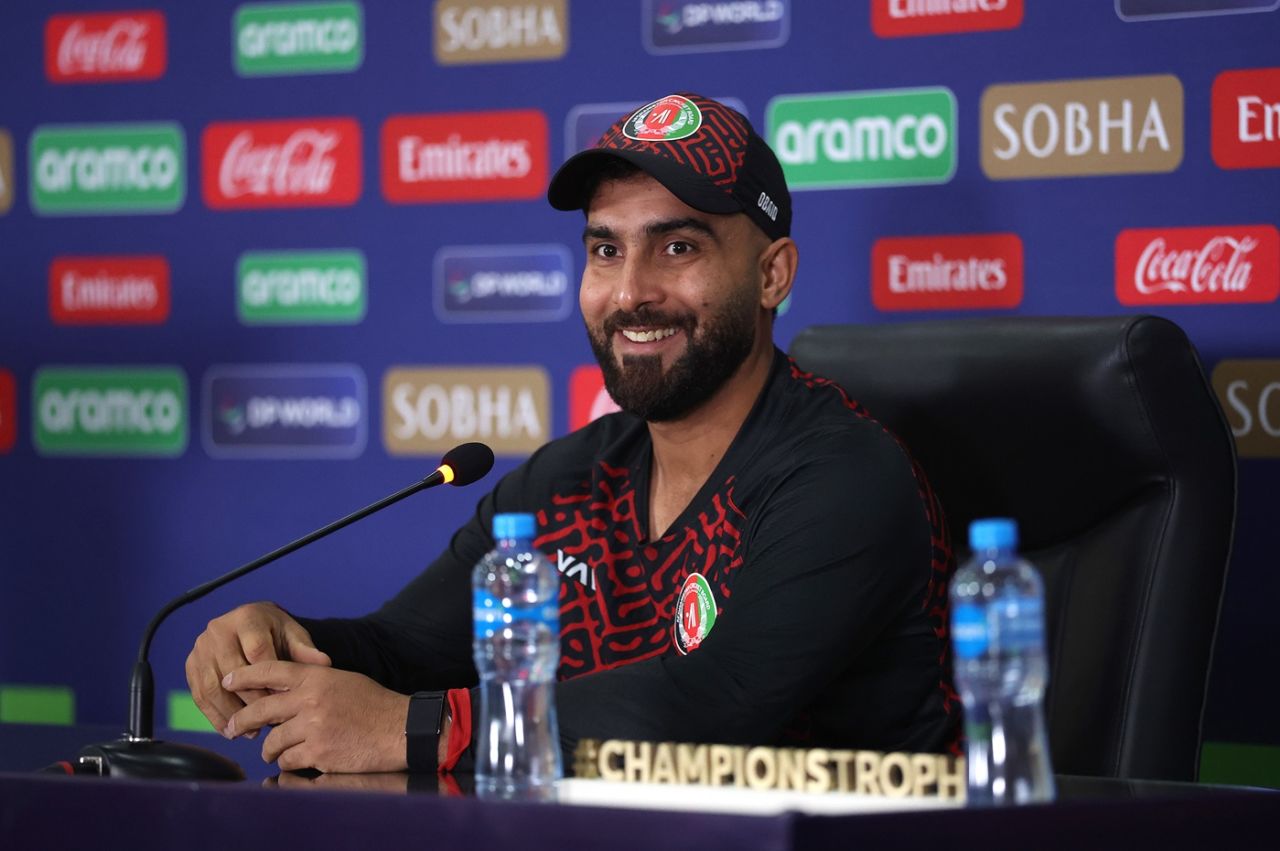Hashmatullah Shahidi addresses the media ahead of the England clash, Afghanistan vs England, ICC Men's Champions Trophy, Lahore, February 25, 2025