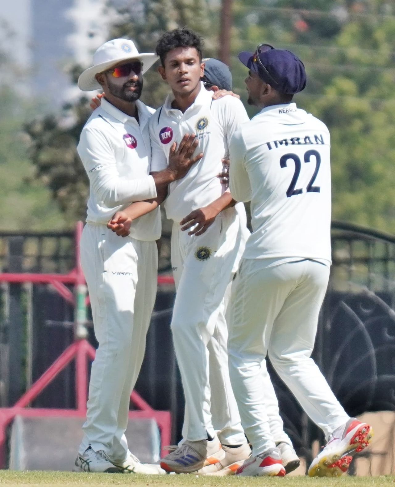 Eden Apple Tom picked up a couple of wickets on the second morning, Kerala vs Vidarbha, Ranji Trophy final, 2nd day, Nagpur, February 27, 2025