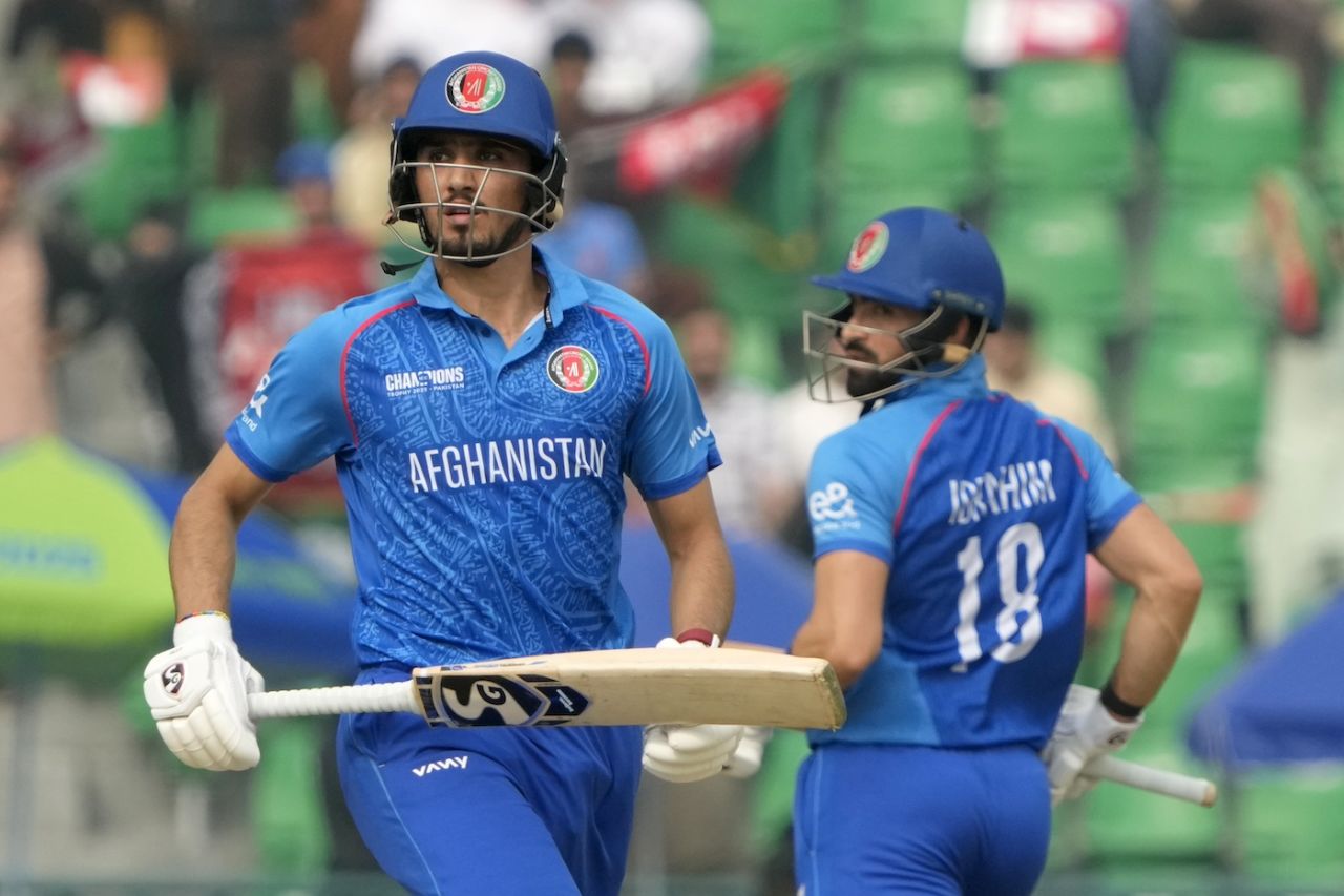 Sediqullah Atal and Ibrahim Zadran put on a fifty stand, Afghanistan vs Australia, Champions Trophy, Lahore, February 28, 2025