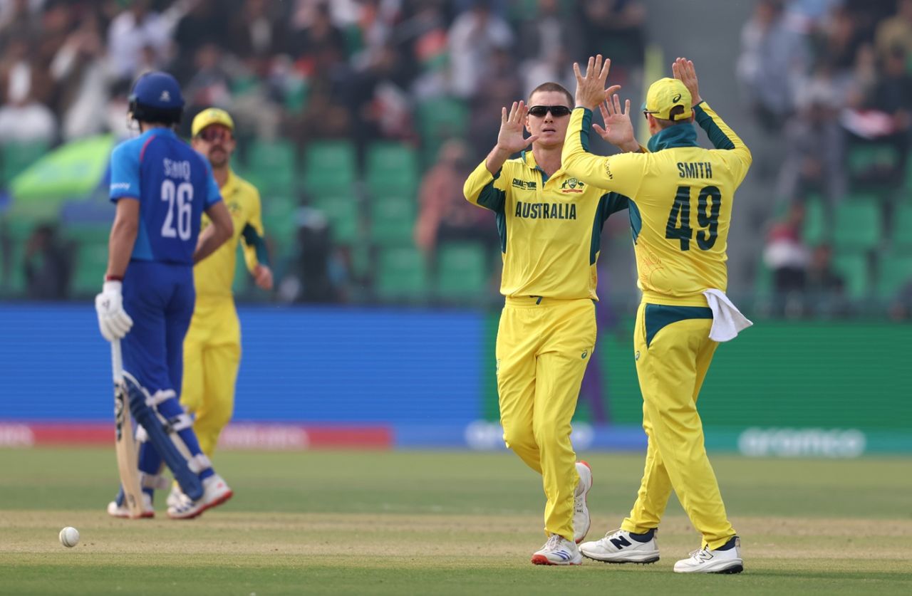 Adam Zampa removed the dangerous Ibrahim Zadran Champions Trophy, Lahore, February 28, 2025