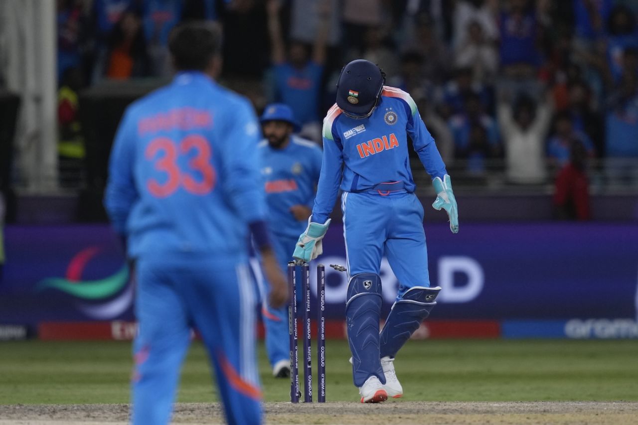 KL Rahul takes the bails off to stump Kane Williamson, India vs New Zealand, Champions Trophy, Dubai, March 2, 2025