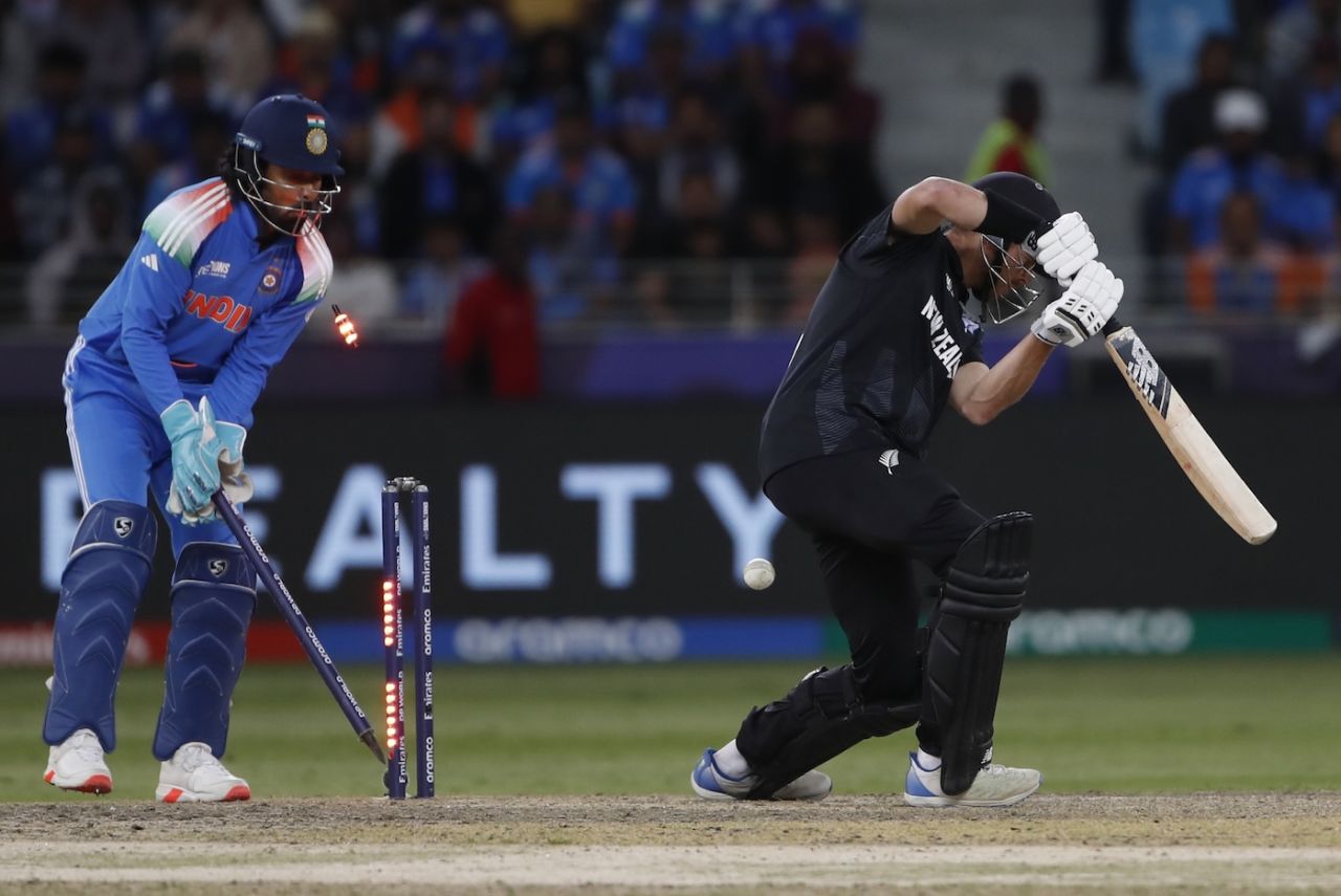 Will O'Rourke couldn't pick a wrong'un from Kuldeep Yadav, India vs New Zealand, Champions Trophy, Dubai, March 2, 2025