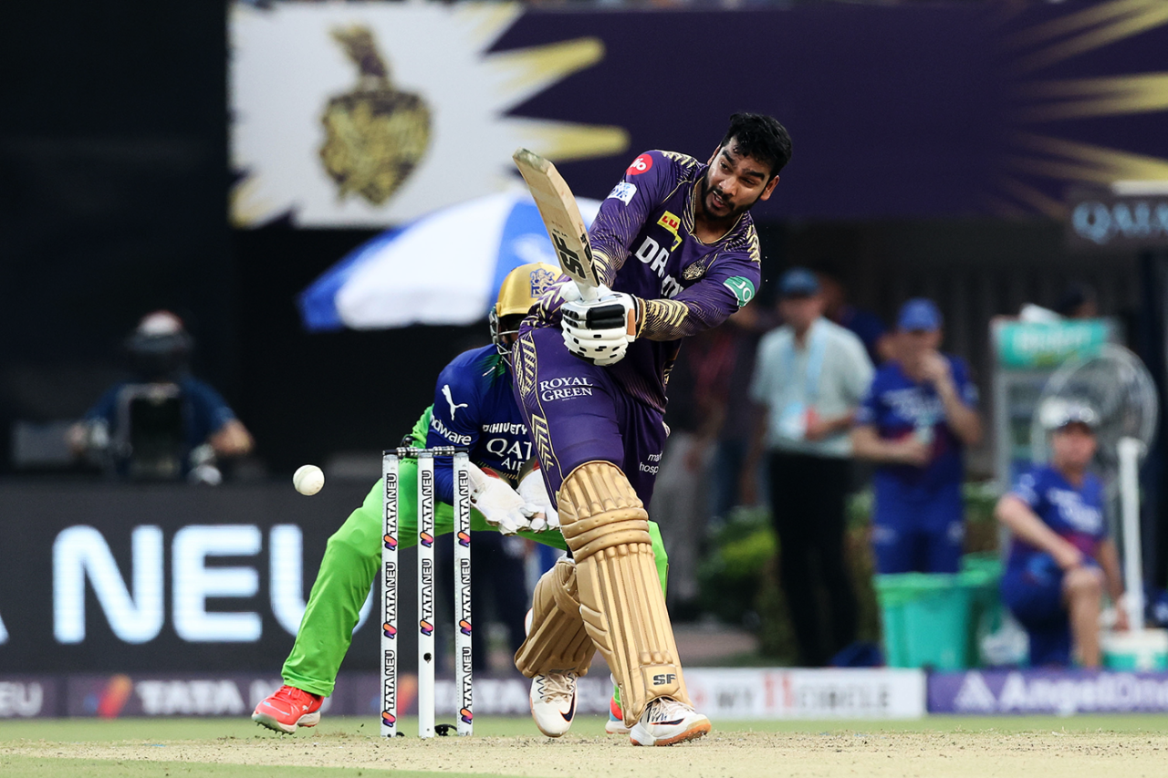 Venkatesh Iyer made 16 off eight balls, Kolkata Knight Riders vs Royal Challengers Bengaluru, IPL 2024, Kolkata, April 21, 2024