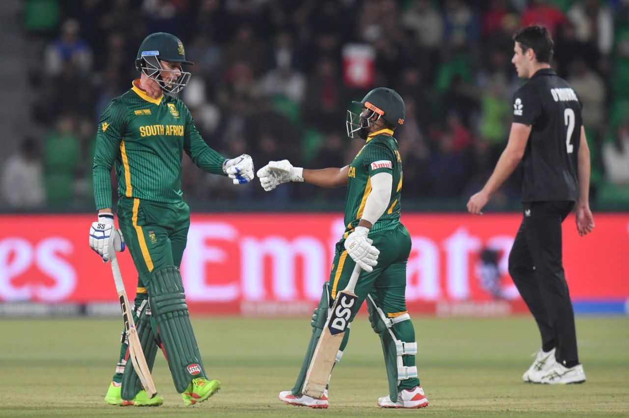 Rassie van der Dussen and Temba Bavuma got South Africa going, New Zealand vs South Africa, Champions Trophy semi-final, Lahore, March 5, 2025