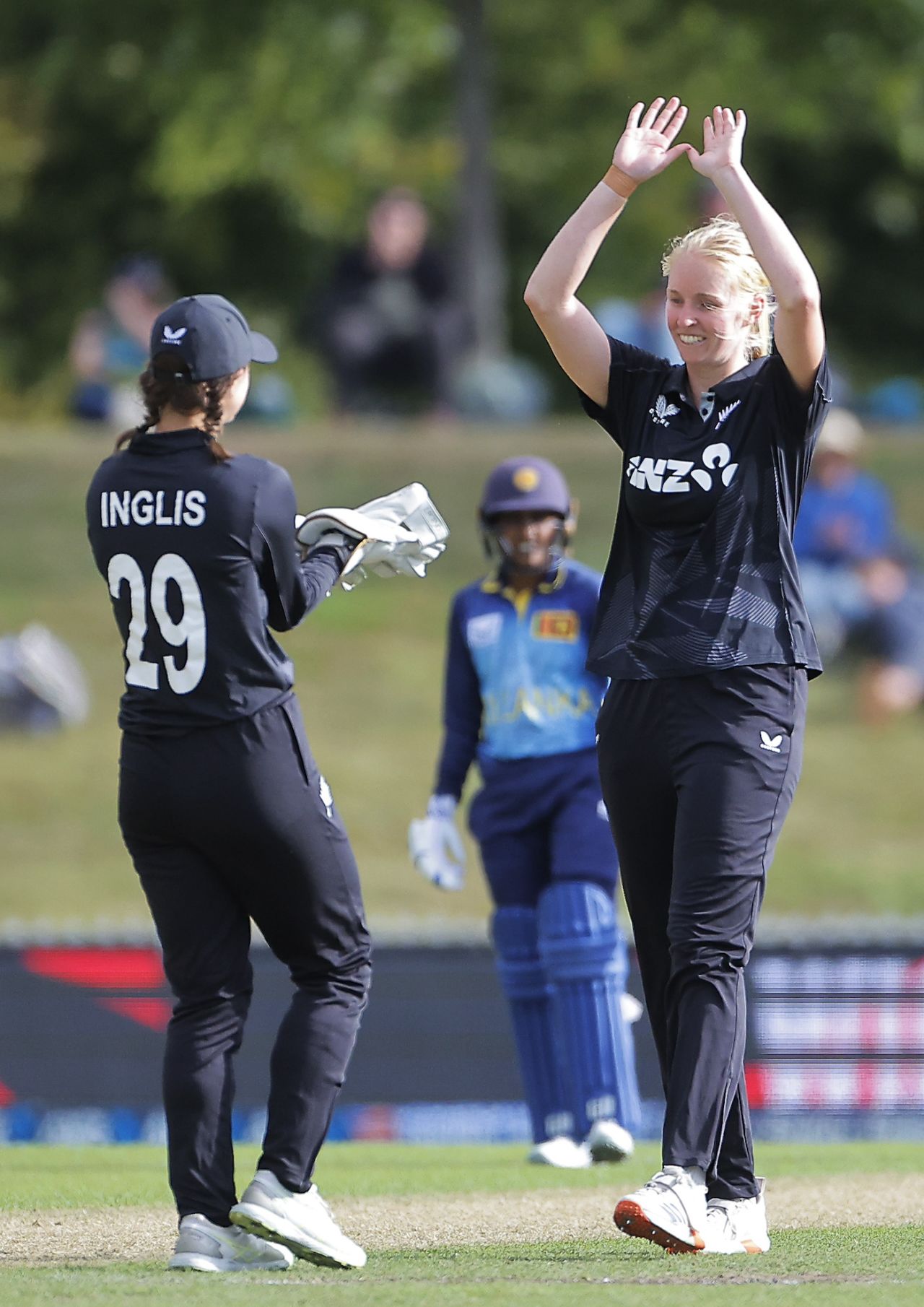 Hannah Rowe completed a four-wicket haul, New Zealand vs Sri Lanka, 2nd ODI, Nelson, March 7, 2025