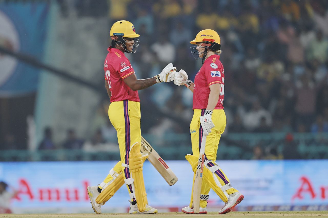 Chinelle Henry and Georgia Voll added 43 off 25 balls, Royal Challengers Bengaluru vs UP Warriorz, WPL, Lucknow, March 8, 2025