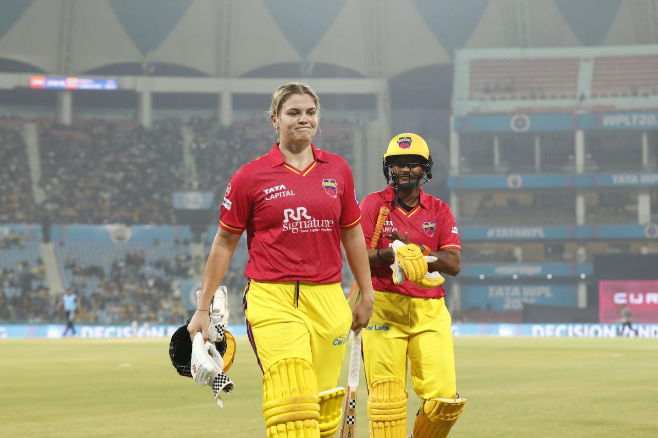 Georgia Voll's 99* is the joint-highest individual score in the WPL, Royal Challengers Bengaluru vs UP Warriorz, WPL, Lucknow, March 8, 2025