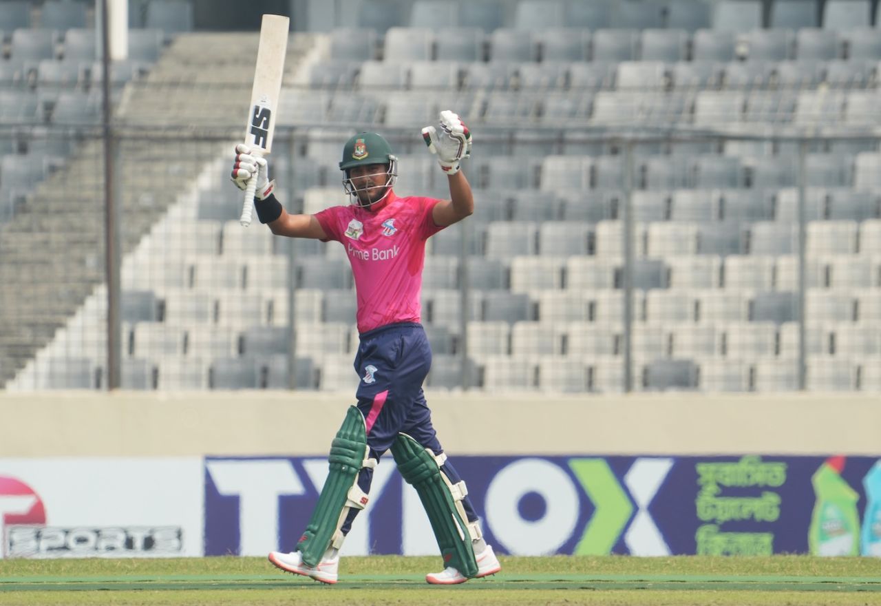 Mohammad Naim smashed 176 in a record total, Prime Bank Cricket Club vs Brothers Union, Dhaka Premier Division Cricket League, Mirpur, March 9, 2025