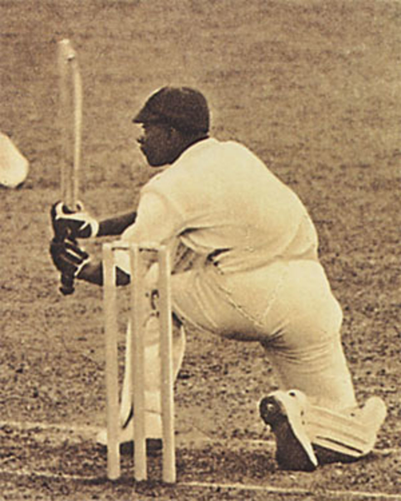 George Headley batting against England in 1939