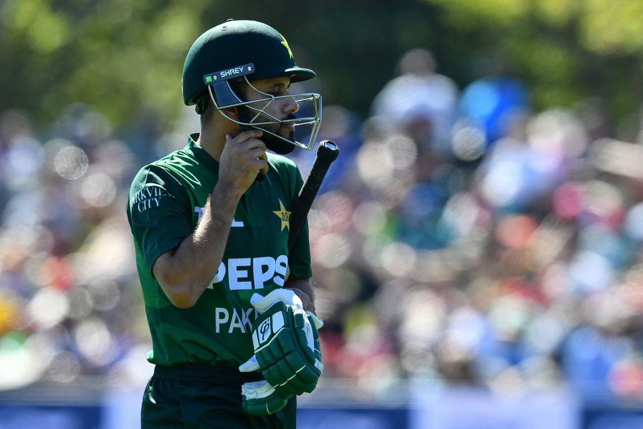 Mohammad Haris' comeback innings was short-lived, New Zealand vs Pakistan, 1st T20I, Christchurch, March 16, 2025