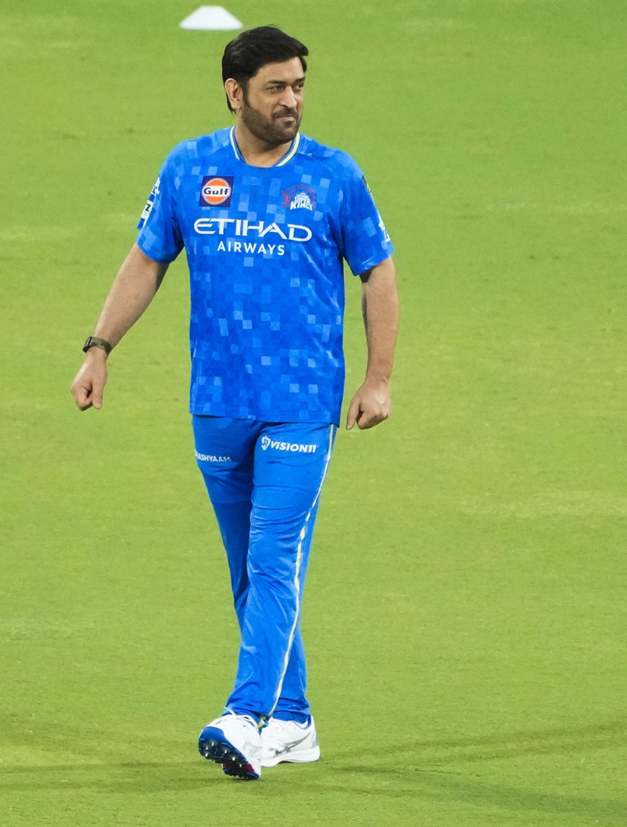 MS Dhoni during a training session at Chepauk, Chennai, March 20, 2025