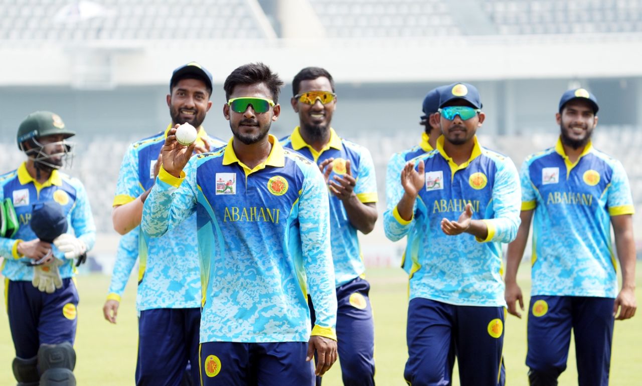 Mahfuzur Rahman Rabby picked up 5 for 18, Abahani Limited vs Partex Sporting Club, Mirpur, Dhaka Premier Division Cricket League, March 12, 2025