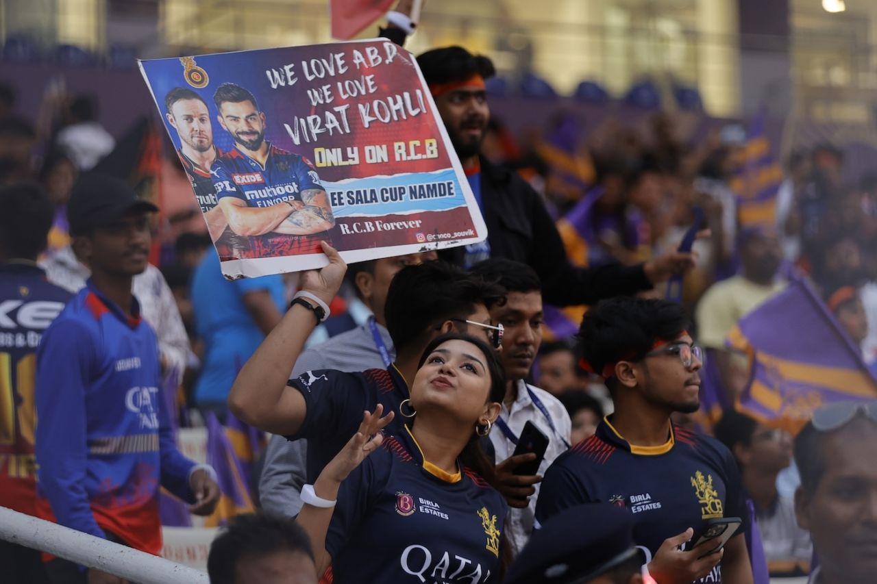 There were plenty of RCB fans at the Eden Gardens, Kolkata Knight Riders vs Royal Challengers Bengaluru, IPL 2025, Kolkata, March 22, 2025