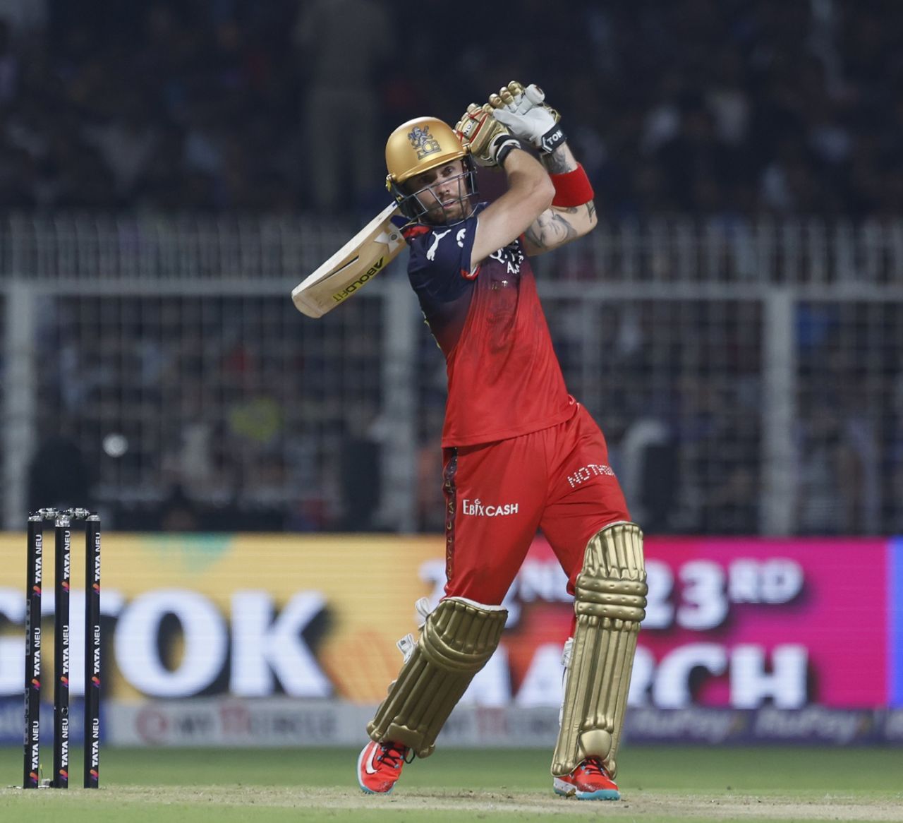 Phil Salt peppered the boundary early in his innings, Kolkata Knight Riders vs Royal Challengers Bengaluru, IPL 2025, Kolkata, March 22, 2025
