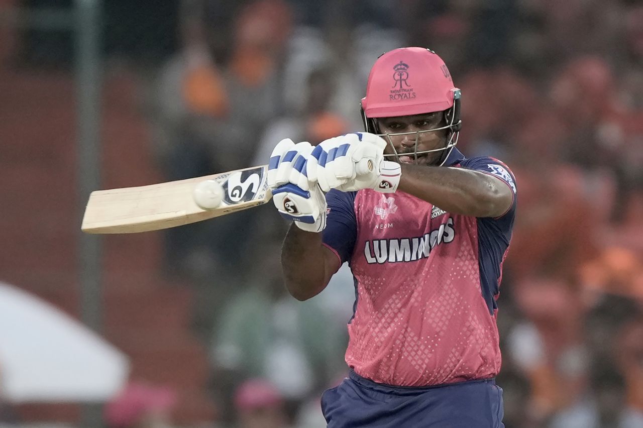 Sanju Samson scored a half-century coming on as an impact sub, Sunrisers Hyderabad vs Rajasthan Royals, IPL 2025, Hyderabad, March 23, 2025