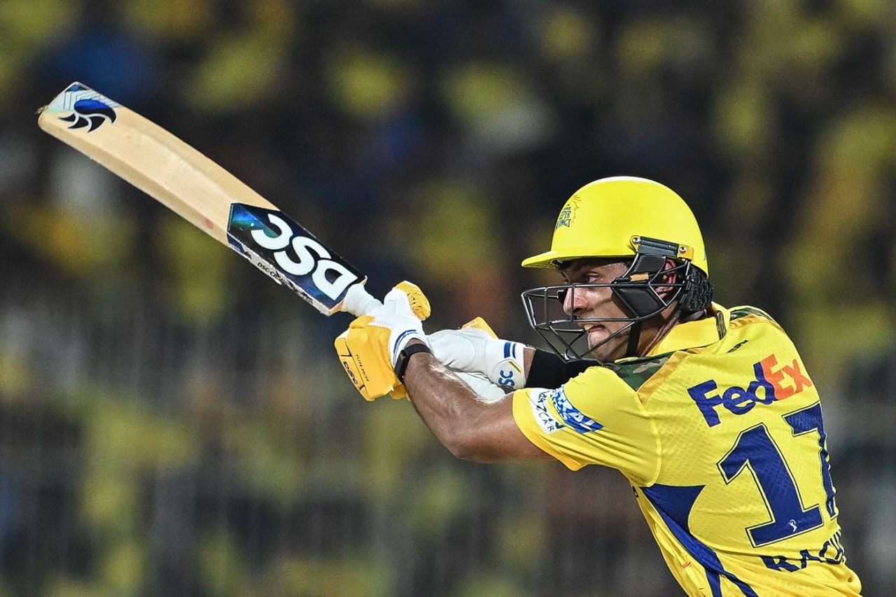 Rachin Ravindra slaps one away, Chennai Super Kings vs Mumbai Indians, IPL 2025, Chennai, March 23, 2025