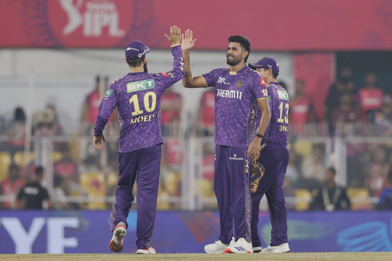 Harshit Rana got two wickets in his final over, Rajasthan Royals vs Kolkata Knight Riders, IPL 2025, Guwahati, March 26, 2025