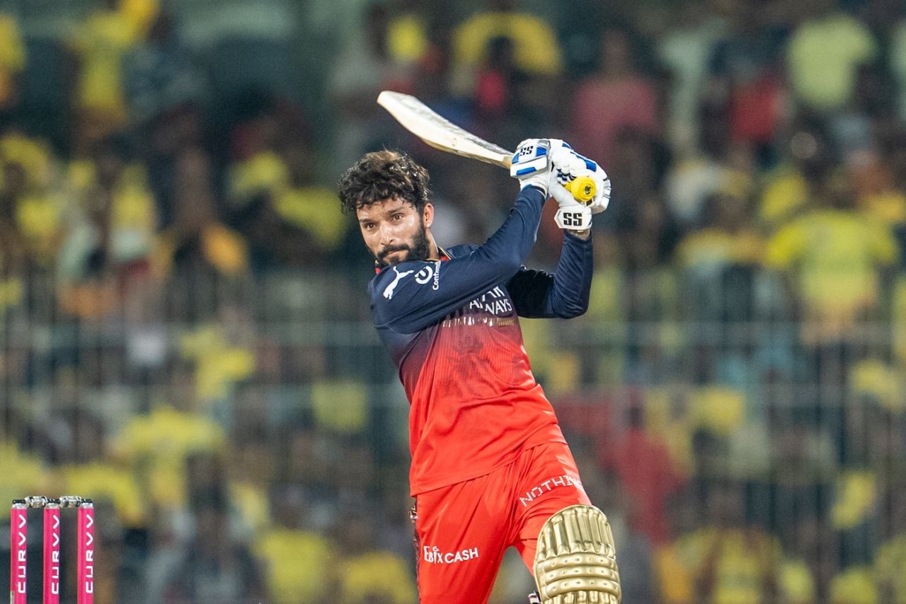Rajat Patidar played a crucial knock in the middle overs, Chennai Super Kings vs Royal Challengers Bengaluru, IPL 2025, Chennai, March 28, 2025