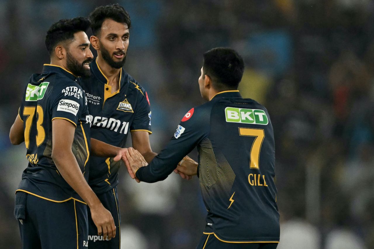 Mohammed Siraj and Prasidh Krishna took four wickets between themselves, Gujarat Titans vs Mumbai Indians, IPL 2025, Ahmedabad, March 29, 2025
