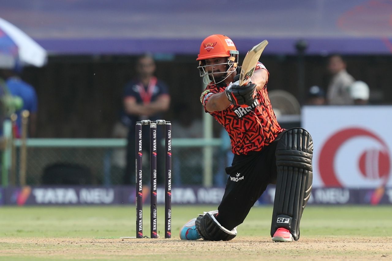 Aniket Verma hits through the off side, Delhi Capitals vs Sunrisers Hyderabad, Visakhapatnam, IPL 2025, March 30, 2025