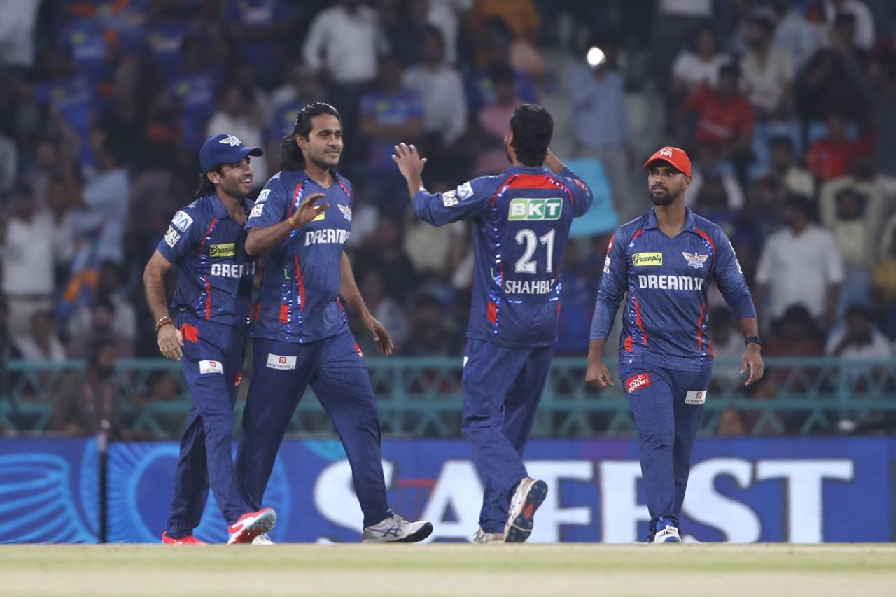 Digvesh Rathi celebrates the early wicket of Priyansh Arya, Lucknow Super Giants vs Punjab Kings, IPL, Lucknow, April 1, 2025