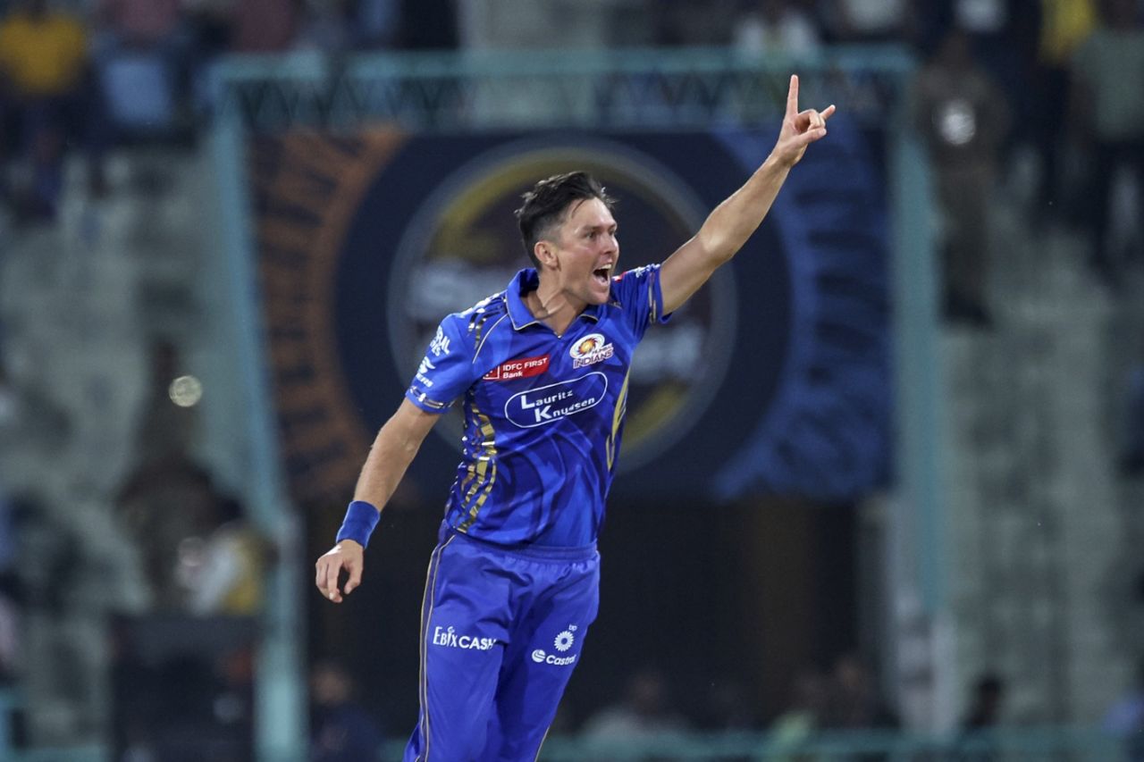 Trent Boult appealed unsuccessfully for a wicket, Lucknow Super Giants vs Mumbai Indians, IPL 2025, Lucknow, April 4, 2025