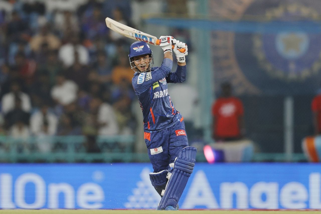 Ayush Badoni hit three boundaries in a row in his innings of 30, Lucknow Super Giants vs Mumbai Indians, IPL 2025, Lucknow, April 4, 2025