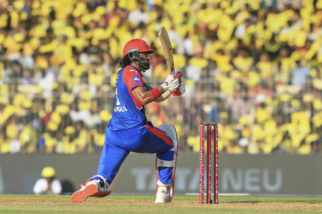 KL Rahul got a boundary with a reverse-scoop, Chennai Super Kings vs Delhi Capitals, IPL, Chennai, April 5, 2025