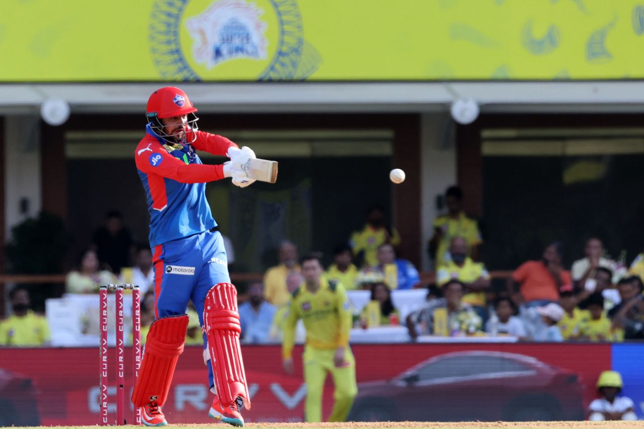 Sameer Rizvi pulls Matheesha Pathirana for four, Chennai Super Kings vs Delhi Capitals, IPL, Chennai, April 5, 2025