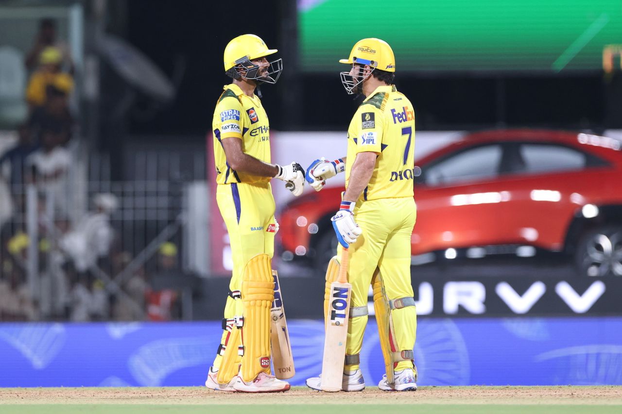 Vijay Shankar and MS Dhoni added 84 runs for the sixth wicket, Chennai Super Kings vs Delhi Capitals, IPL, Chennai, April 5, 2025