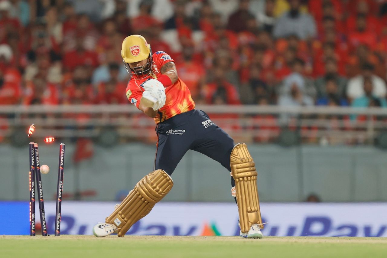 Shreyas Iyer exposed his stumps and saw them get rattled, Punjab Kings vs Rajasthan Royals, IPL 2025, Mullanpur, April 5, 2025