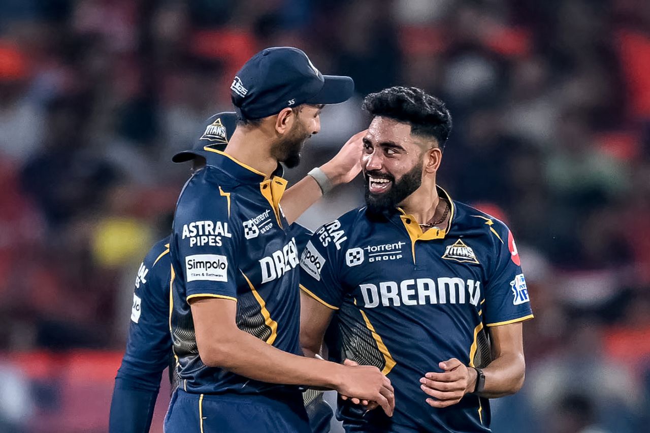 Prasidh Krishna and Mohammed Siraj shared six wickets between them, Sunrisers Hyderabad vs Gujarat Titans, IPL 2025, Hyderabad, April 6, 2025