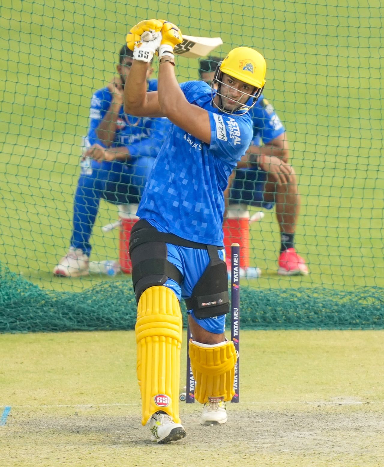 Shivam Dube hits out at the nets, Punjab Kings vs Chennai Super Kings, Mullanpur, July 4, 2025