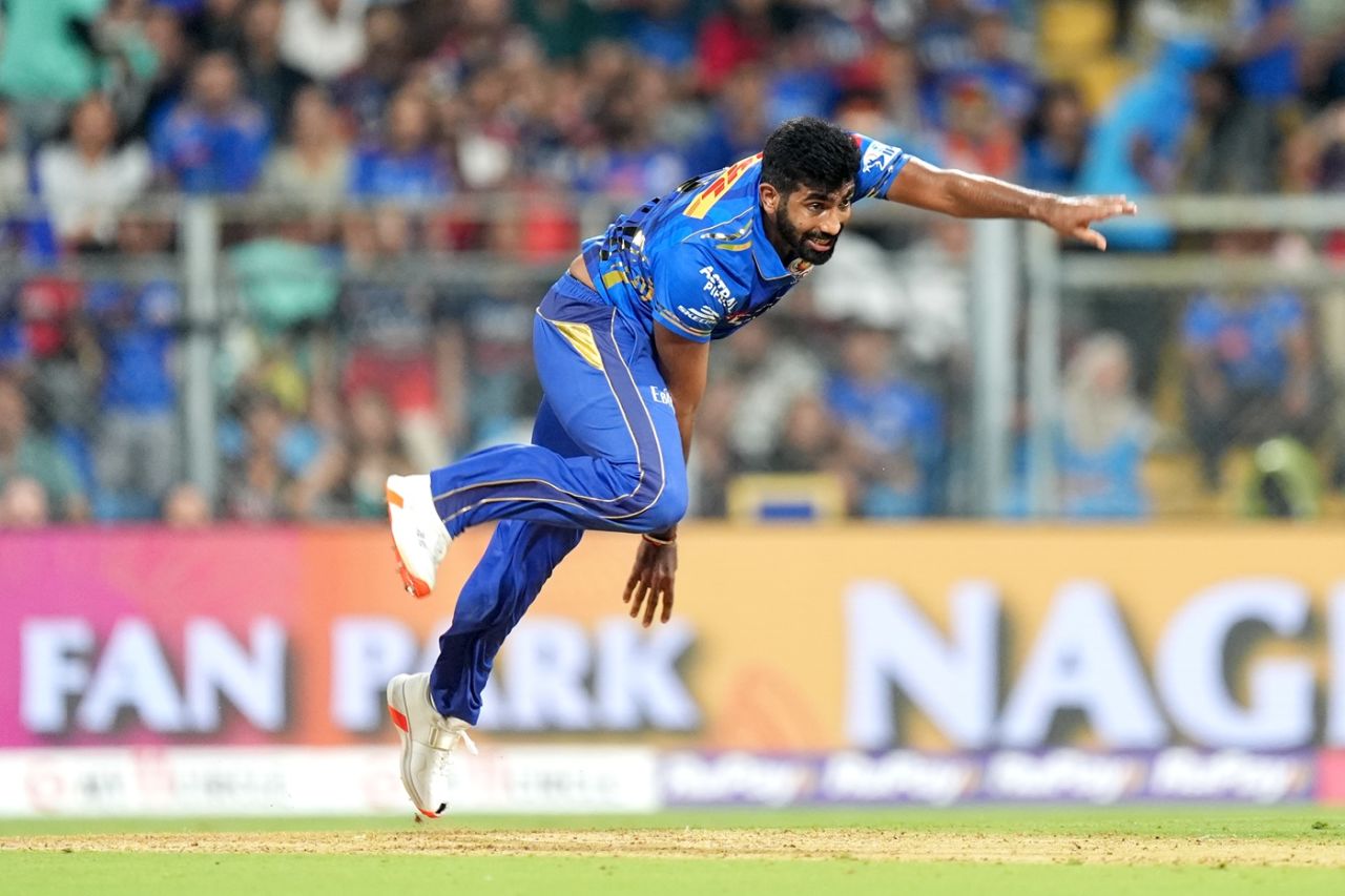 Jasprit Bumrah tests out his back on his return from injury, Mumbai Indians vs Royal Challengers Bengaluru, IPL 2025, Wankhede, April 7, 2025