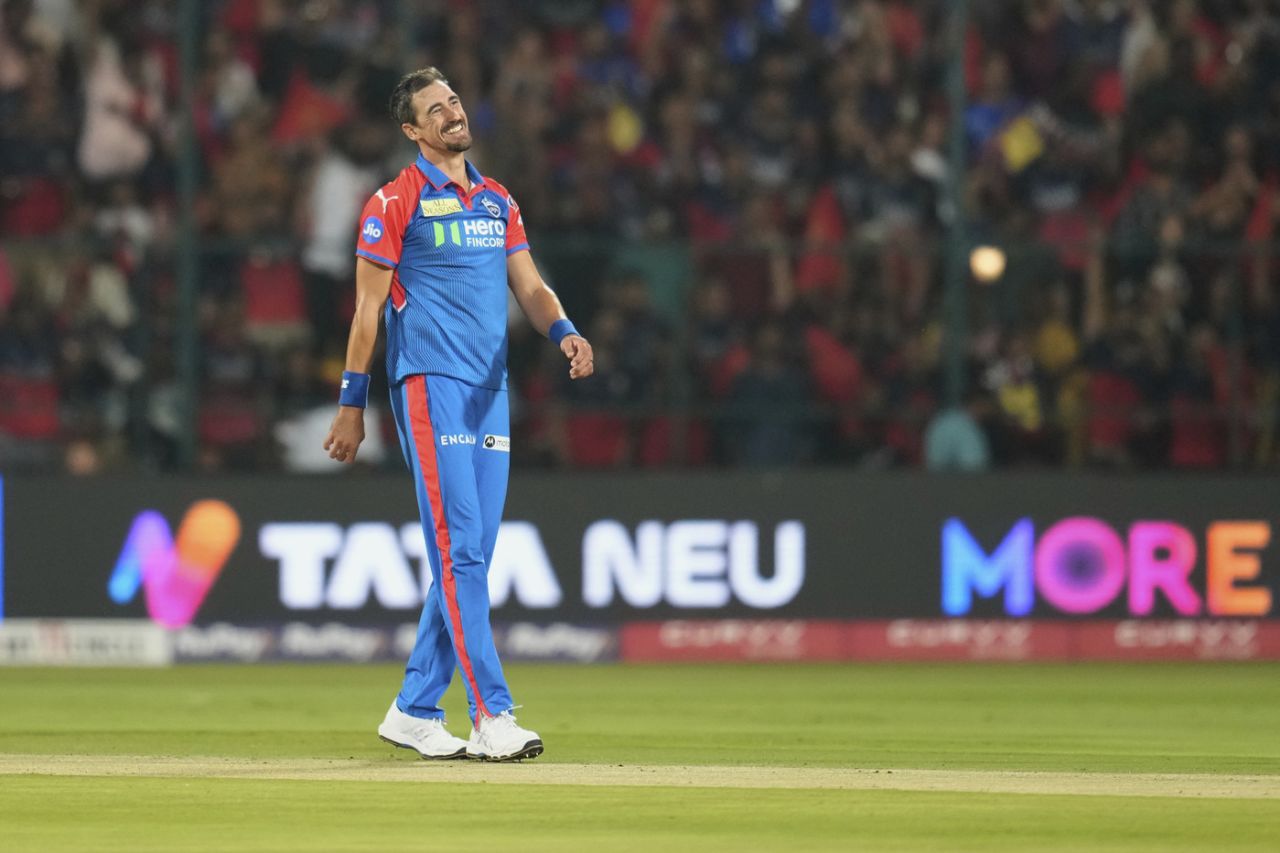 Mitchell Starc's second over leaked 30 runs, Royal Challengers Bengaluru vs Delhi Capitals, IPL, Bengaluru, April 10, 2025