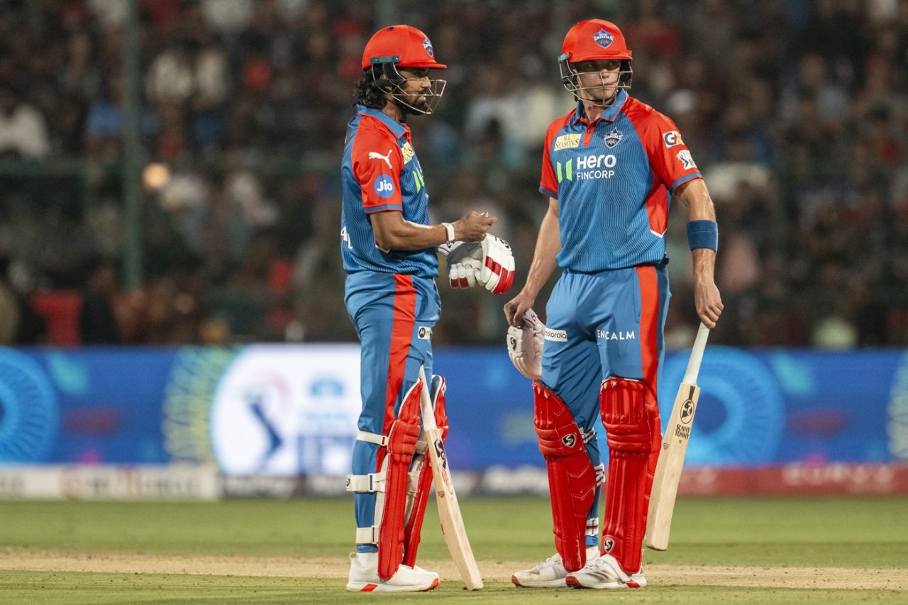 KL Rahul and Tristan Stubbs put up a century stand, Royal Challengers Bengaluru vs Delhi Capitals, IPL, Bengaluru, April 10, 2025