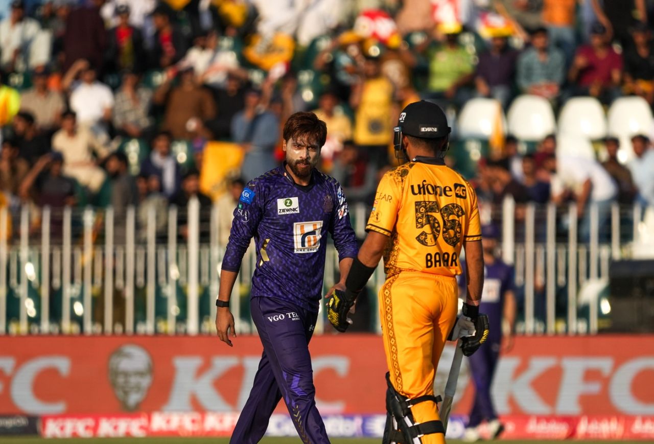 Mohammad Amir dismissed Babar Azam for a duck, Peshawar Zalmi vs Quetta Gladiators, Rawalpindi, PSL 2025, April 12, 2025