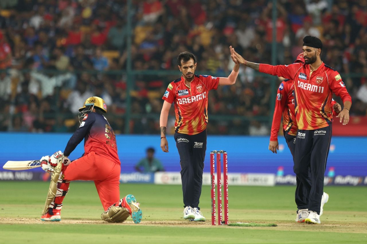 Yuzvendra Chahal is excellent at taking down batters who look to take him down, Royal Challengers Bengaluru vs Punjab Kings, IPL 2025, Bengaluru, April 18, 2025