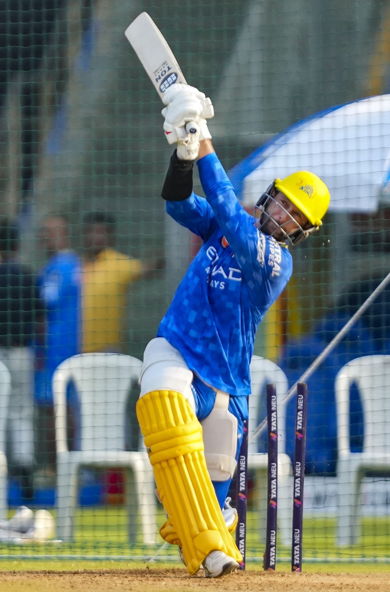 Devon Conway hits out at the nets, Mumbai Indians vs Chennai Super Kings, IPL 2025, Mumbai, April 19, 2025