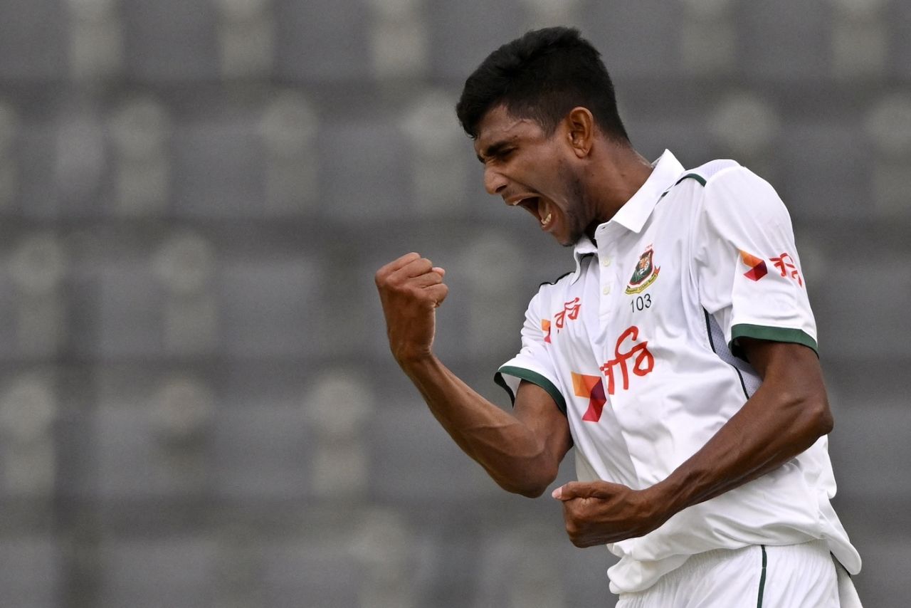 Nahid Rana rocked Zimbabwe on the second morning, Bangladesh vs Zimbabwe, 1st Test, Sylhet, 2nd day, April 21, 2025