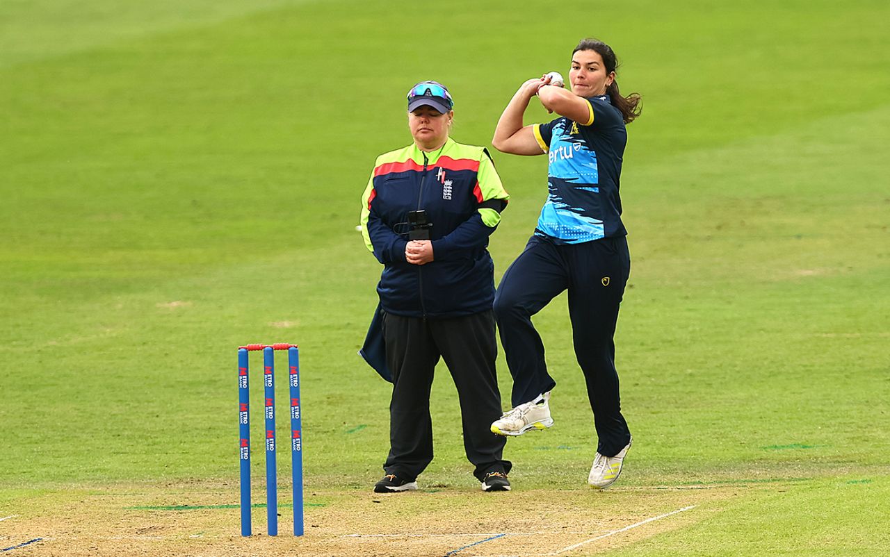 Chloe Brewer claimed three wickets, Warwickshire Women vs Hampshire Women, Metro Bank One-Day Cup, Edgbaston, 23 April 2025