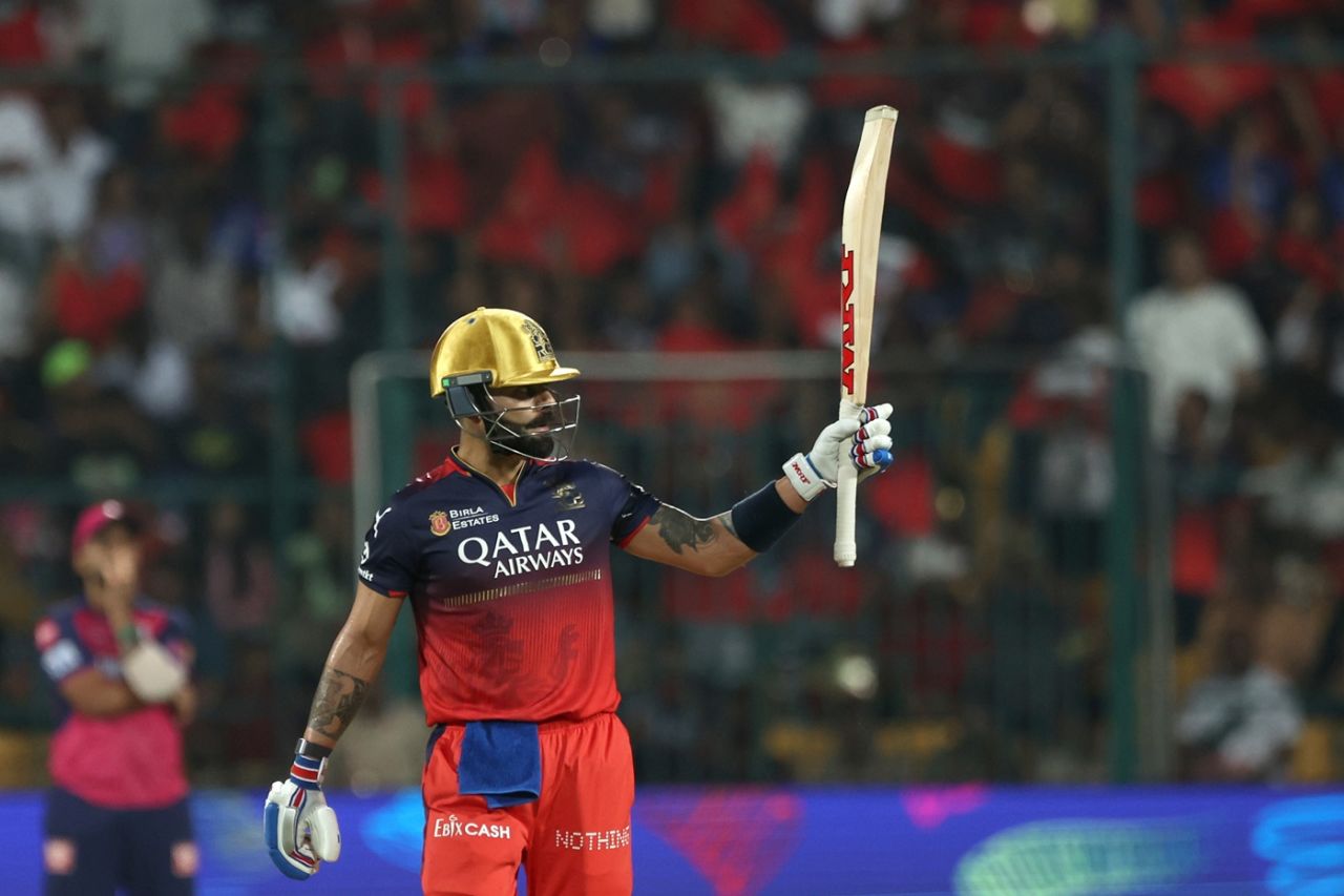 Virat Kohli scored his first fifty at home in IPL 2025, Royal Challengers Bengaluru vs Rajasthan Royals, IPL, Bengaluru, April 24, 2025