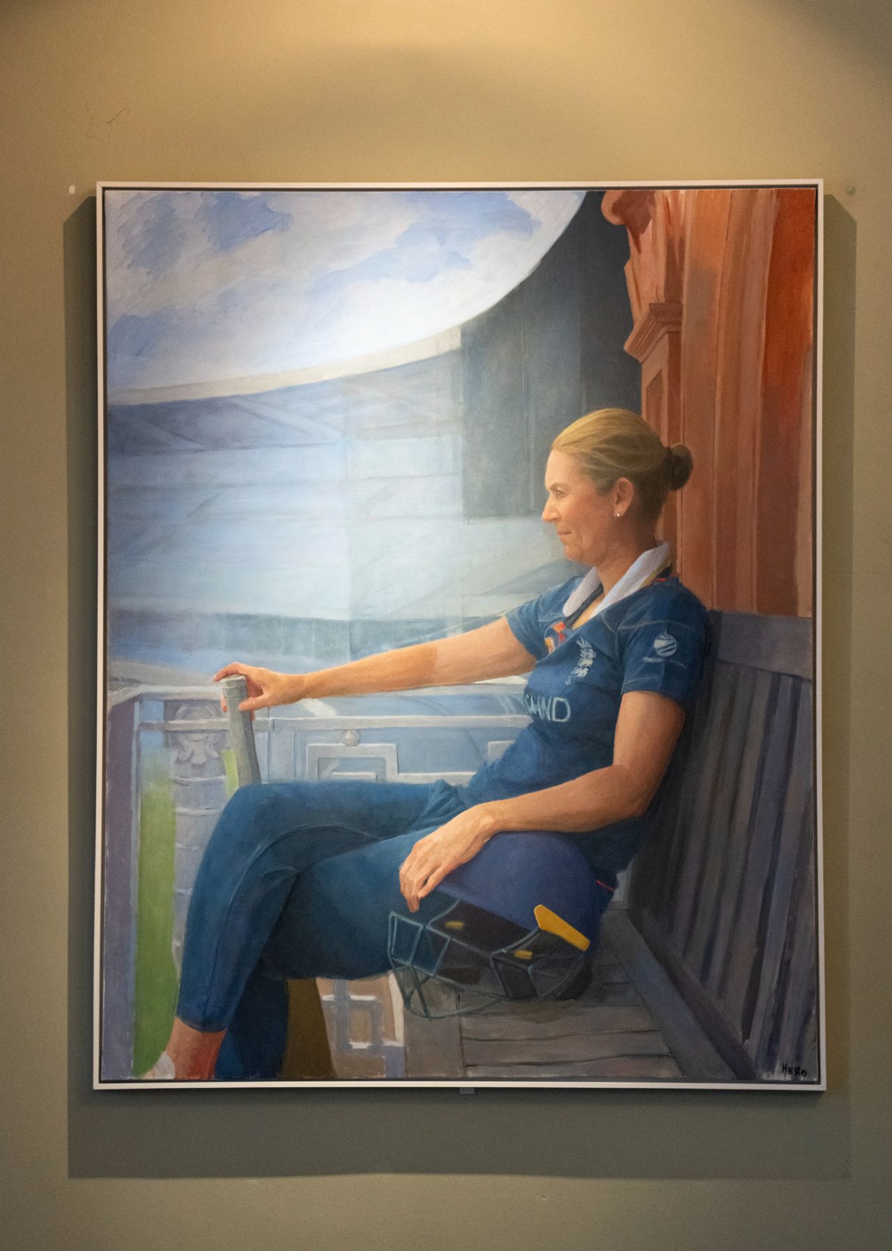 Charlotte Edwards' new portrait in the Long Room at Lord's, April 24, 2025