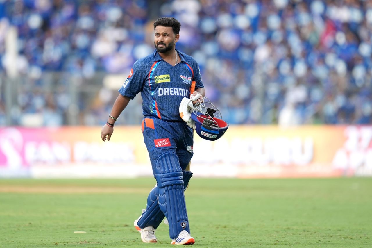 Rishabh Pant departed early yet again, Mumbai Indians vs Lucknow Super Giants, IPL 2025, Wankhede, April 27, 2025