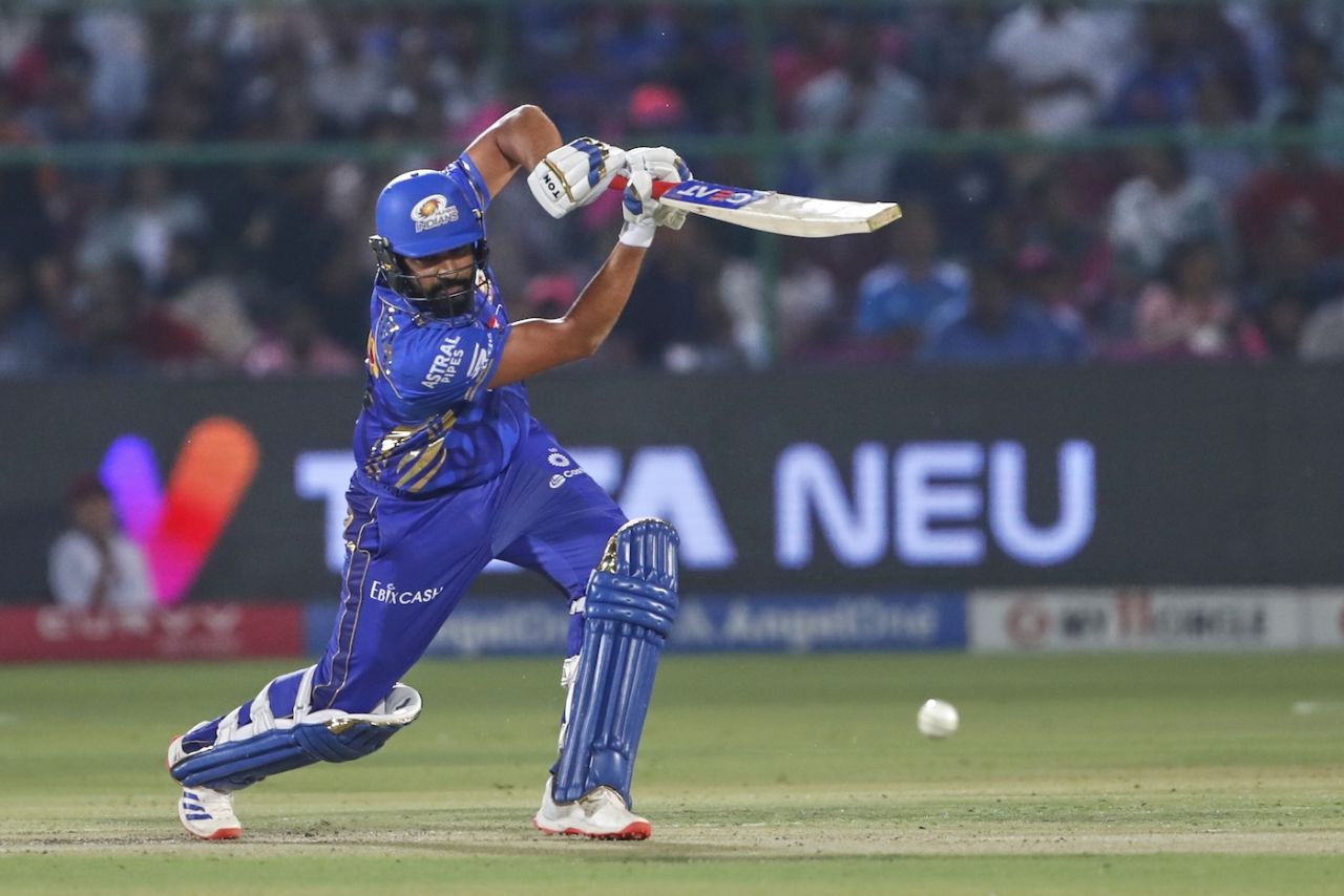 Rohit Sharma leans into a drive nicely, Rajasthan Royals vs Mumbai Indians, IPL, Jaipur, May 1, 2025
