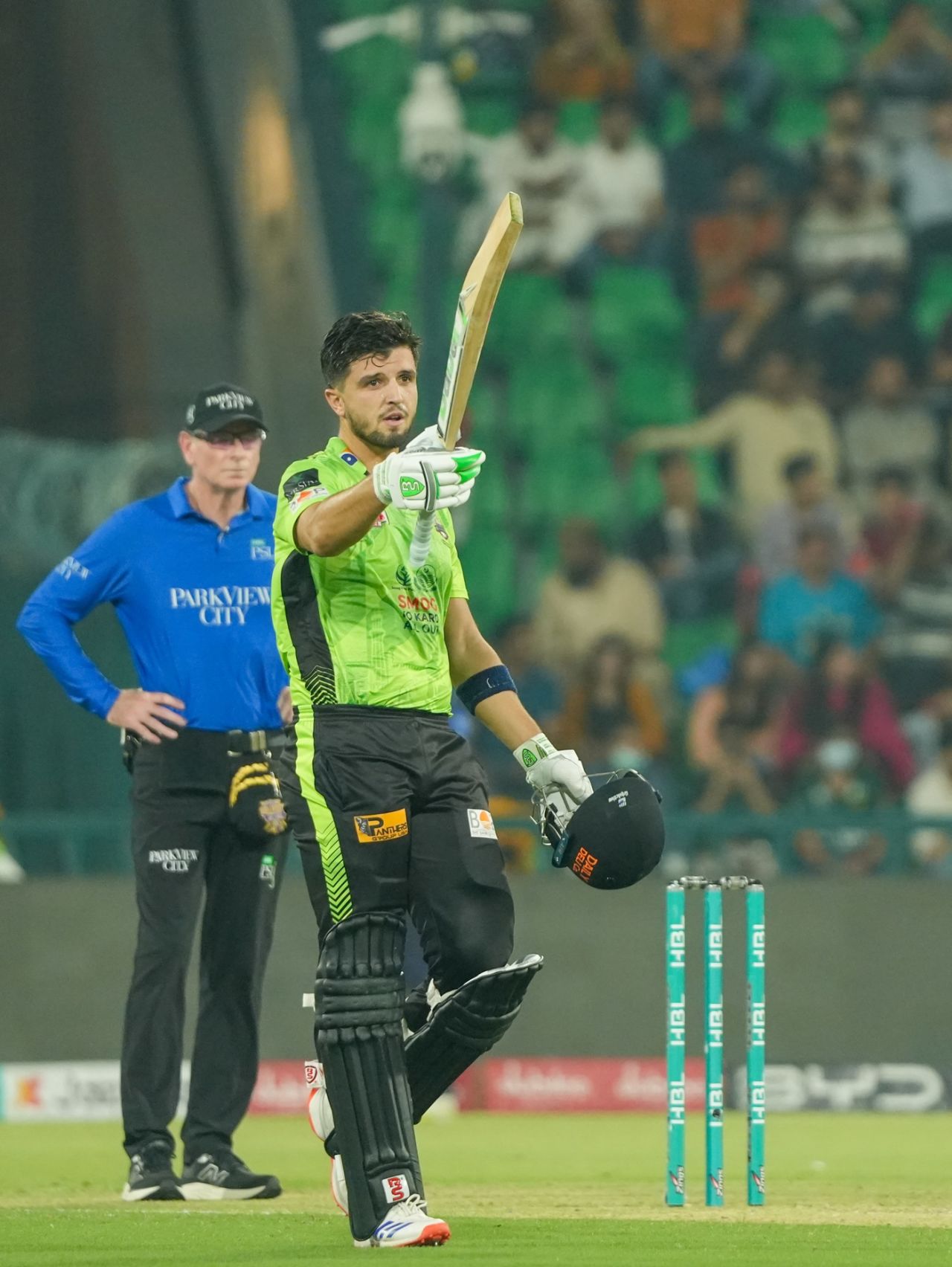 Mohammad Naeem celebrates a 28-ball fifty, Lahore Qalandars vs Quetta Gladiators, PSL, Lahore, May 1, 2025