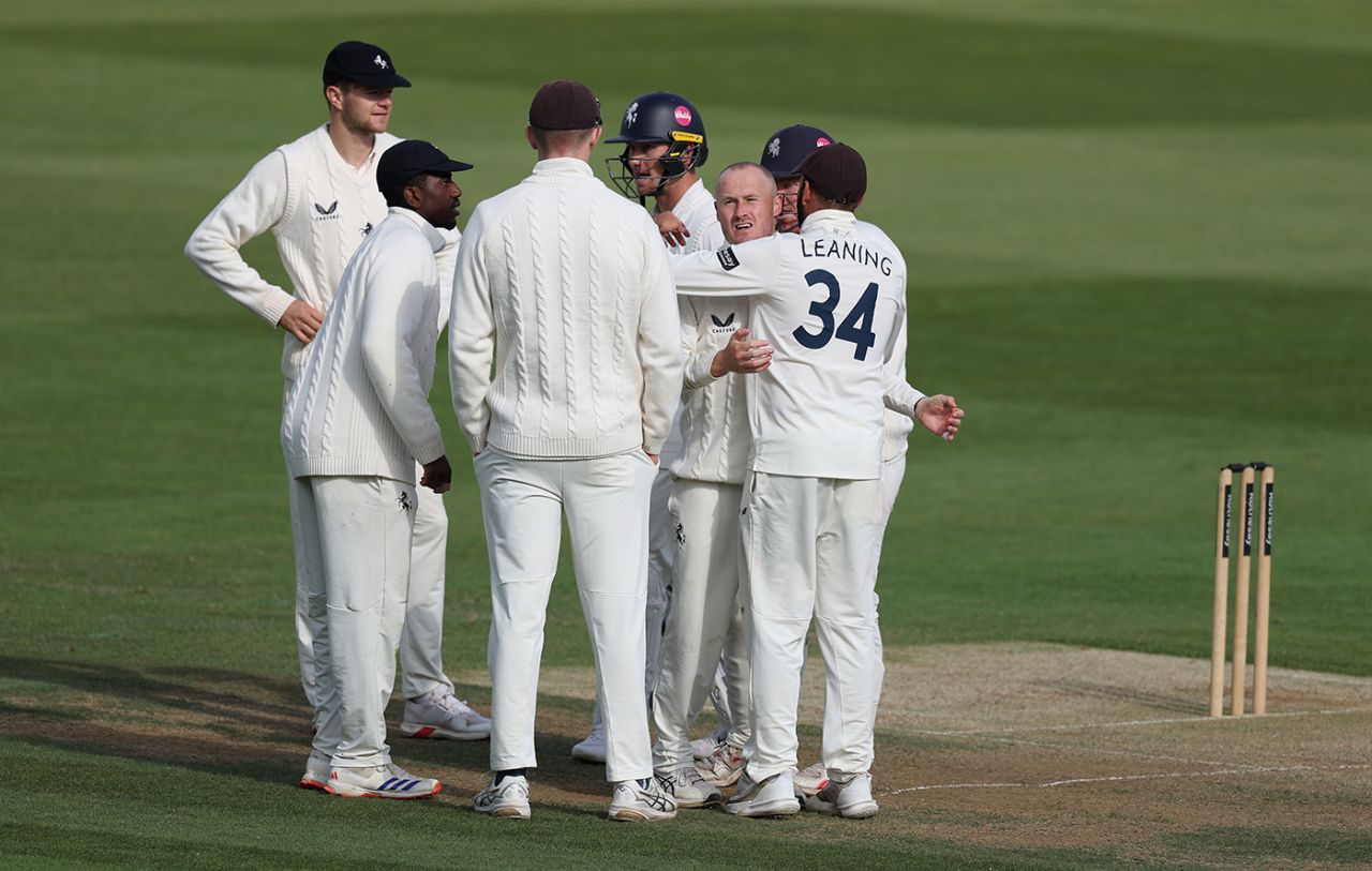 Matt Parkinson celebrates a breakthrough, Middlesex vs Kent, County Championship, Lord's, May 5, 2025